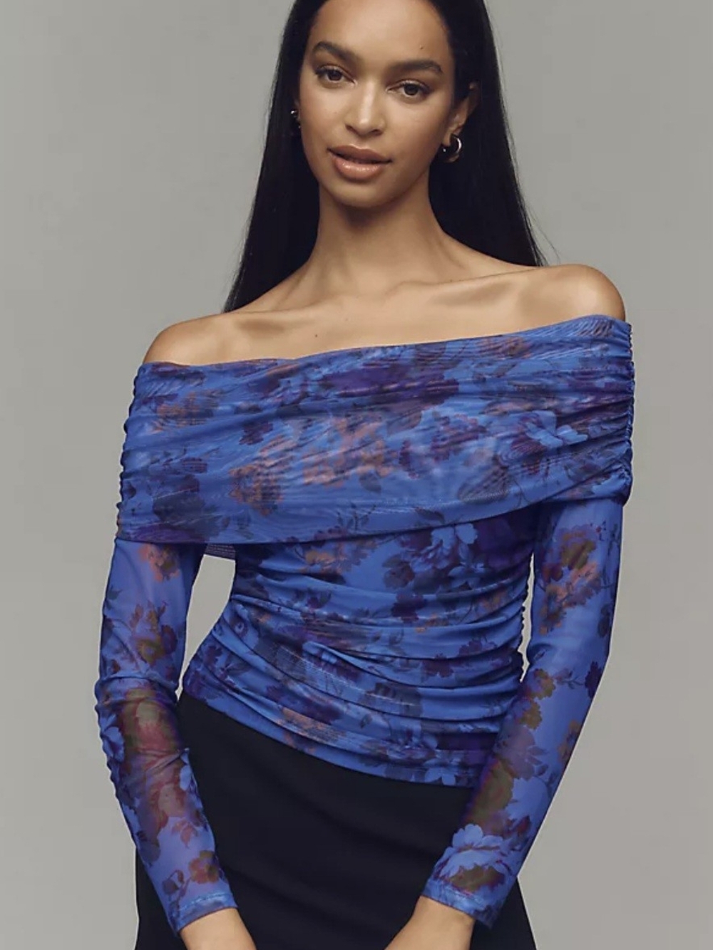 NWT ANTHROPOLOGY OFF THE SHOULDER SHEER TOP SIZE L